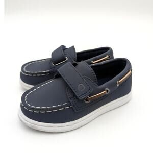 Sperry Kids' Top Sider Authentic Boat Shoes Round Toe Blue Size US7M EU23